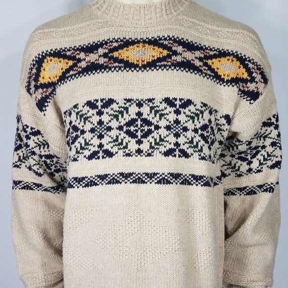 NWT Vintage beige Nautica sweater men's size L - Picture 1 of 8